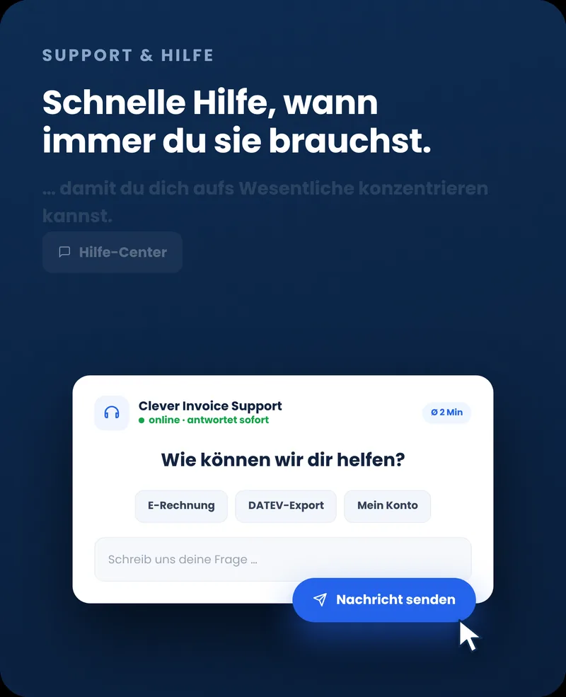 Support & Hilfe – schnelle Hilfe, wann immer du sie brauchst